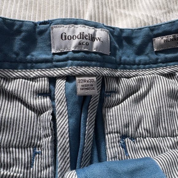 3 Pair Bundle Goodfellow Hennepin Athletic Fit Chinos 32x30 (Black, Blue, Khaki) - Picture 3 of 10